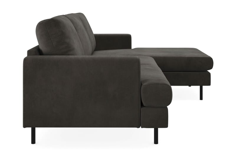 Menard Compact 3-sits Högervänd L-formad Divansoffa i Manchester - Mörkgrå - Möbler - Vardagsrum - Soffor - Divansoffa & schäslong