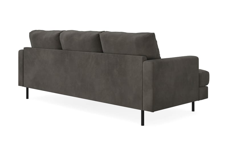 Menard Compact 3-sits Högervänd L-formad Divansoffa i Manchester - Mörkgrå - Möbler - Vardagsrum - Soffor - Divansoffa & schäslong