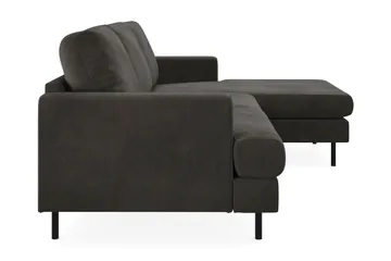 Menard Compact 3-sits Högervänd L-formad Divansoffa i Manchester - Mörkgrå - Möbler - Vardagsrum - Soffor - Divansoffa & schäslong