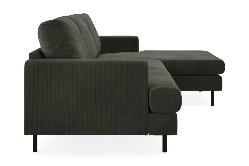 Menard Compact 3-sits Högervänd L-formad Divansoffa i Manchester - Mörkgrön - Möbler - Vardagsrum - Soffor - Divansoffa & schäslong