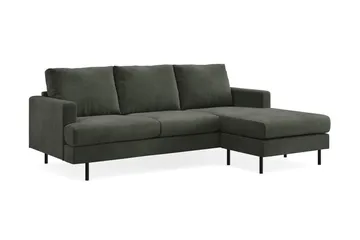 Menard Compact 3-sits Högervänd L-formad Divansoffa i Manchester - Mörkgrön - Möbler - Vardagsrum - Soffor - Divansoffa & schäslong