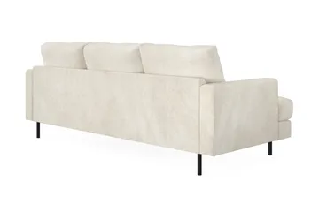Menard Compact 3-sits Högervänd L-formad Divansoffa i Sammet - Krämvit - Möbler - Vardagsrum - Soffor - Divansoffa & schäslong