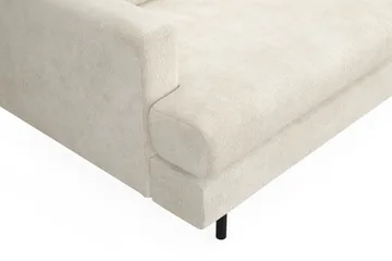 Menard Compact 3-sits Högervänd L-formad Divansoffa i Sammet - Krämvit - Möbler - Vardagsrum - Soffor - Divansoffa & schäslong