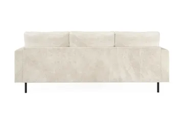 Menard Compact 3-sits Högervänd L-formad Divansoffa i Sammet - Krämvit - Möbler - Vardagsrum - Soffor - Divansoffa & schäslong