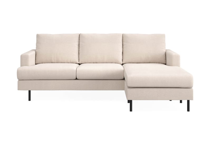 Menard Compact 3-sits Högervänd L-formad Divansoffa i Tyg - Beige - Möbler - Vardagsrum - Soffor - Divansoffa & schäslong