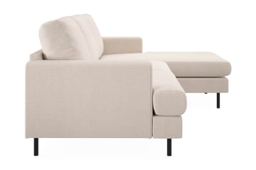 Menard Compact 3-sits Högervänd L-formad Divansoffa i Tyg - Beige - Möbler - Vardagsrum - Soffor - Divansoffa & schäslong