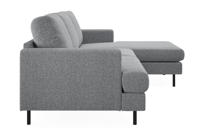 Menard Compact 3-sits Högervänd L-formad Divansoffa i Tyg - Grå - Möbler - Vardagsrum - Soffor - Divansoffa & schäslong