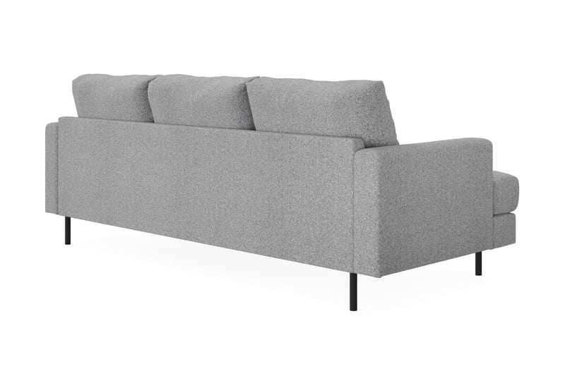 Menard Compact 3-sits Högervänd L-formad Divansoffa i Tyg - Grå - Möbler - Vardagsrum - Soffor - Divansoffa & schäslong