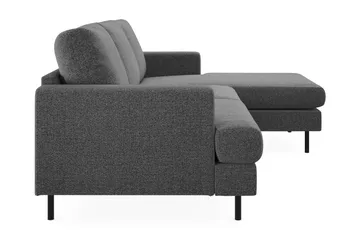 Menard Compact 3-sits Högervänd L-formad Divansoffa i Tyg - Mörkgrå - Möbler - Vardagsrum - Soffor - Divansoffa & schäslong