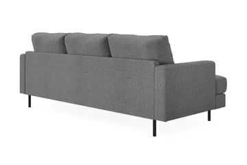 Menard Compact 3-sits Högervänd L-formad Divansoffa i Tyg - Mörkgrå - Möbler - Vardagsrum - Soffor - Divansoffa & schäslong