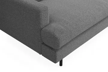 Menard Compact 3-sits Högervänd L-formad Divansoffa i Tyg - Mörkgrå - Möbler - Vardagsrum - Soffor - Divansoffa & schäslong