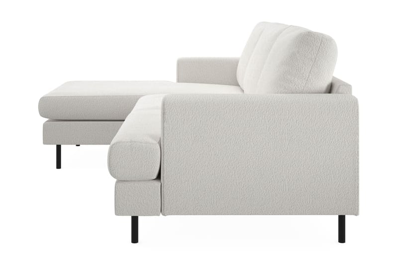 Menard Compact 3-sits Vänstervänd L-formad Divansoffa i Bouclé - Vit - Möbler - Vardagsrum - Soffor - Divansoffa & schäslong