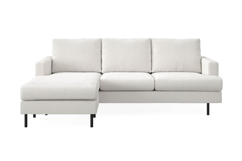 Menard Compact 3-sits Vänstervänd L-formad Divansoffa i Bouclé - Vit - Möbler - Vardagsrum - Soffor - Divansoffa & schäslong