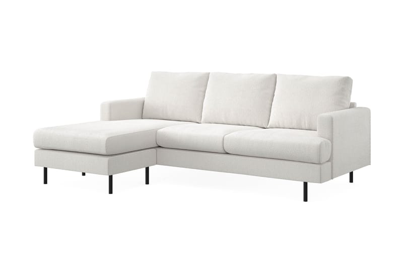 Menard Compact 3-sits Vänstervänd L-formad Divansoffa i Bouclé - Vit - Möbler - Vardagsrum - Soffor - Divansoffa & schäslong