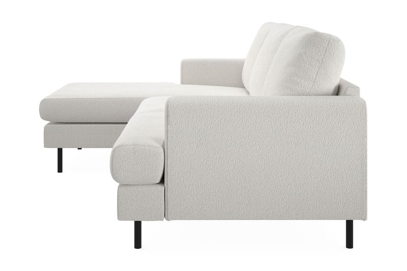 Menard Compact 3-sits Vänstervänd L-formad Divansoffa i Bouclé - Vit - Möbler - Vardagsrum - Soffor - Divansoffa & schäslong