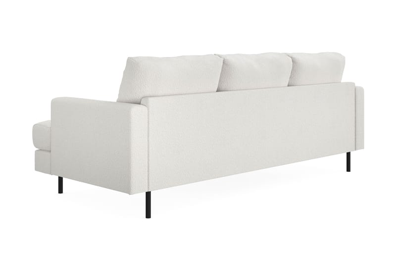 Menard Compact 3-sits Vänstervänd L-formad Divansoffa i Bouclé - Vit - Möbler - Vardagsrum - Soffor - Divansoffa & schäslong