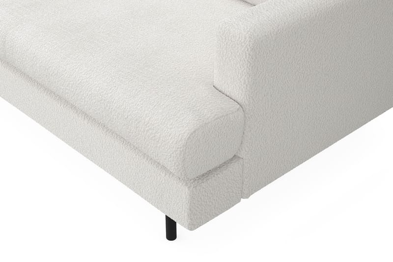 Menard Compact 3-sits Vänstervänd L-formad Divansoffa i Bouclé - Vit - Möbler - Vardagsrum - Soffor - Divansoffa & schäslong