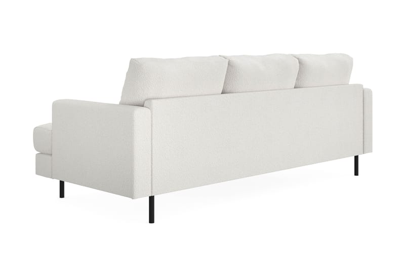 Menard Compact 3-sits Vänstervänd L-formad Divansoffa i Bouclé - Vit - Möbler - Vardagsrum - Soffor - Divansoffa & schäslong