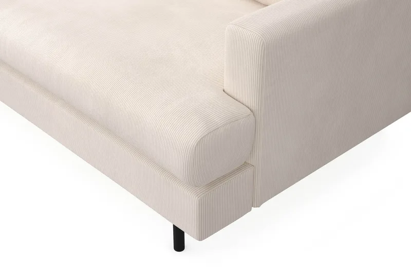 Menard Compact 3-sits Vänstervänd L-formad Divansoffa i Manchester - Beige - Möbler - Vardagsrum - Soffor - Divansoffa & schäslong