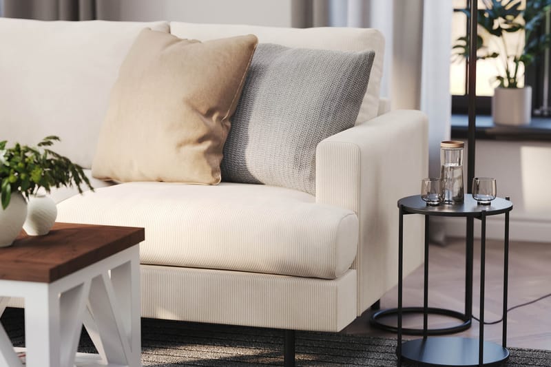 Menard Compact 3-sits Vänstervänd L-formad Divansoffa i Manchester - Beige - Möbler - Vardagsrum - Soffor - Divansoffa & schäslong