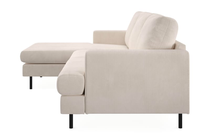 Menard Compact 3-sits Vänstervänd L-formad Divansoffa i Manchester - Beige - Möbler - Vardagsrum - Soffor - Divansoffa & schäslong