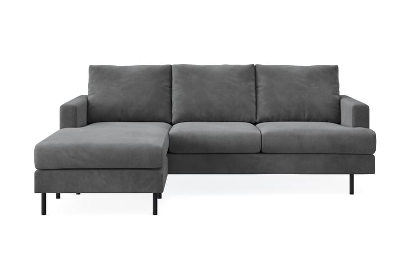 Menard Compact 3-sits Vänstervänd L-formad Divansoffa i Manchester - Grå - Möbler - Vardagsrum - Soffor - Divansoffa & schäslong