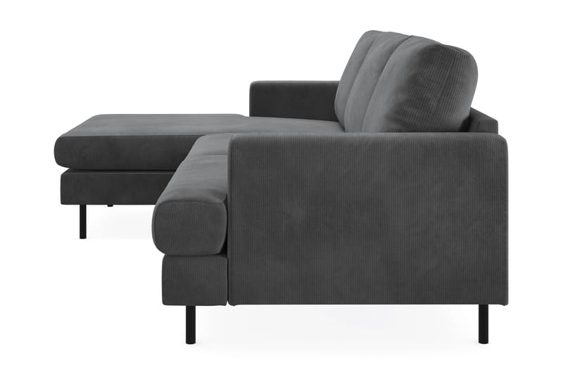 Menard Compact 3-sits Vänstervänd L-formad Divansoffa i Manchester - Grå - Möbler - Vardagsrum - Soffor - Divansoffa & schäslong