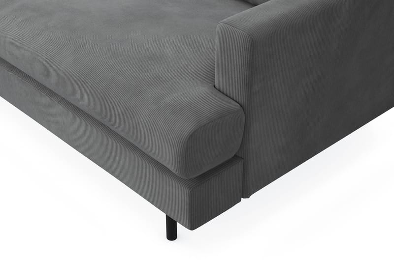 Menard Compact 3-sits Vänstervänd L-formad Divansoffa i Manchester - Grå - Möbler - Vardagsrum - Soffor - Divansoffa & schäslong