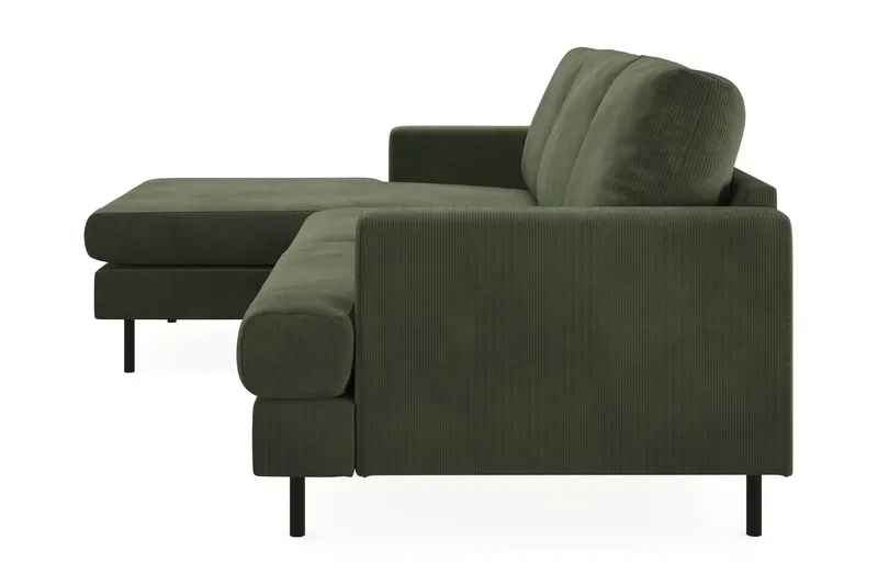 Menard Compact 3-sits Vänstervänd L-formad Divansoffa i Manchester - Grön - Möbler - Vardagsrum - Soffor - Divansoffa & schäslong