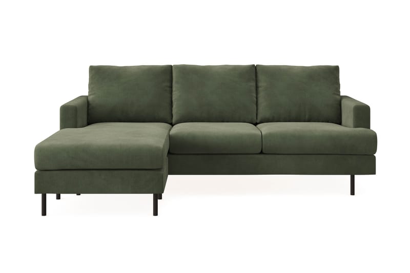 Menard Compact 3-sits Vänstervänd L-formad Divansoffa i Manchester - Grön - Möbler - Vardagsrum - Soffor - Divansoffa & schäslong