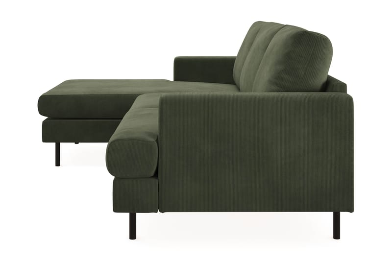 Menard Compact 3-sits Vänstervänd L-formad Divansoffa i Manchester - Grön - Möbler - Vardagsrum - Soffor - Divansoffa & schäslong