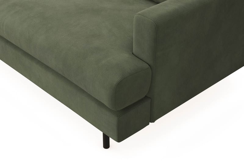Menard Compact 3-sits Vänstervänd L-formad Divansoffa i Manchester - Grön - Möbler - Vardagsrum - Soffor - Divansoffa & schäslong