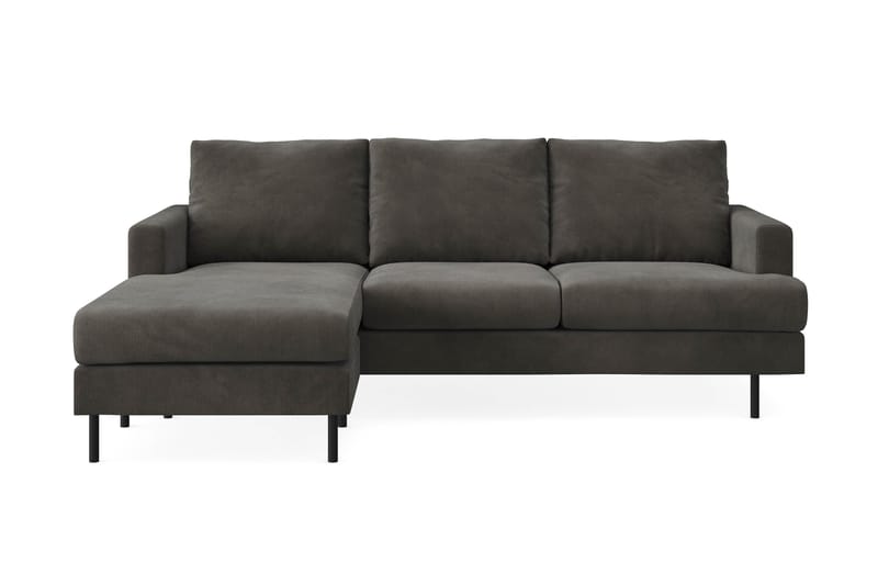 Menard Compact 3-sits Vänstervänd L-formad Divansoffa i Manchester - Mörkgrå - Möbler - Vardagsrum - Soffor - Divansoffa & schäslong