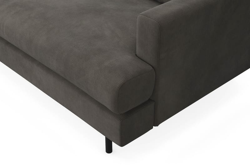 Menard Compact 3-sits Vänstervänd L-formad Divansoffa i Manchester - Mörkgrå - Möbler - Vardagsrum - Soffor - Divansoffa & schäslong