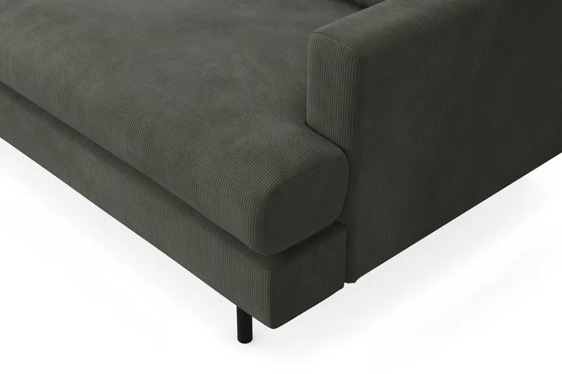 Menard Compact 3-sits Vänstervänd L-formad Divansoffa i Manchester - Mörkgrön - Möbler - Vardagsrum - Soffor - Divansoffa & schäslong
