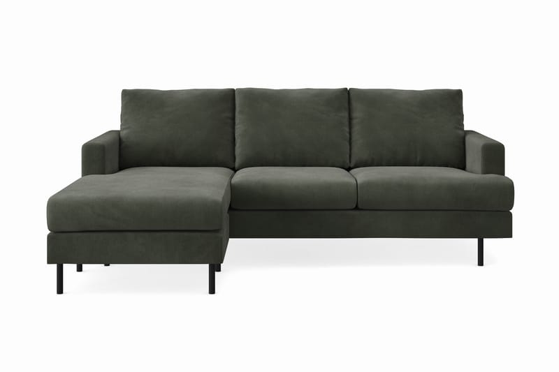 Menard Compact 3-sits Vänstervänd L-formad Divansoffa i Manchester - Mörkgrön - Möbler - Vardagsrum - Soffor - Divansoffa & schäslong
