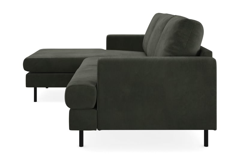 Menard Compact 3-sits Vänstervänd L-formad Divansoffa i Manchester - Mörkgrön - Möbler - Vardagsrum - Soffor - Divansoffa & schäslong