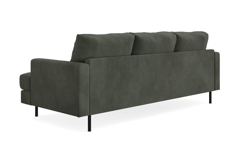 Menard Compact 3-sits Vänstervänd L-formad Divansoffa i Manchester - Mörkgrön - Möbler - Vardagsrum - Soffor - Divansoffa & schäslong