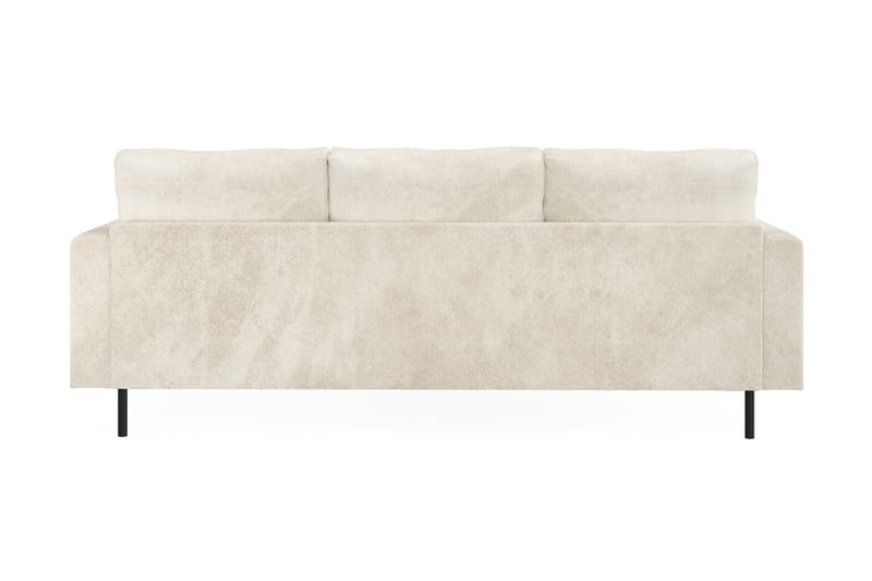 Menard Compact 3-sits Vänstervänd L-formad Divansoffa i Sammet - Krämvit - Möbler - Vardagsrum - Soffor - Divansoffa & schäslong