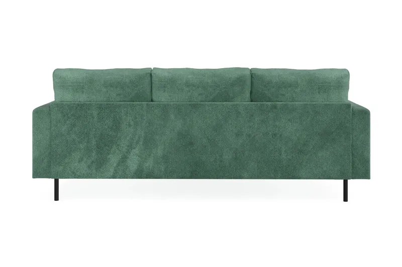 Menard Compact 3-sits Vänstervänd L-formad Divansoffa i Sammet - Mörkgrön - Möbler - Vardagsrum - Soffor - Divansoffa & schäslong