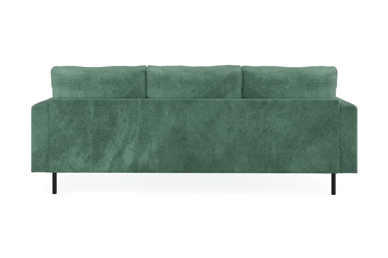 Menard Compact 3-sits Vänstervänd L-formad Divansoffa i Sammet - Mörkgrön - Möbler - Vardagsrum - Soffor - Divansoffa & schäslong