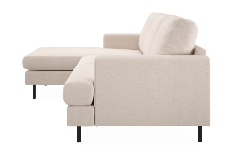 Menard Compact 3-sits Vänstervänd L-formad Divansoffa i Tyg - Beige - Möbler - Vardagsrum - Soffor - Divansoffa & schäslong