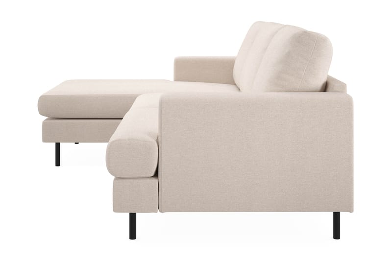Menard Compact 3-sits Vänstervänd L-formad Divansoffa i Tyg - Beige - Möbler - Vardagsrum - Soffor - Divansoffa & schäslong