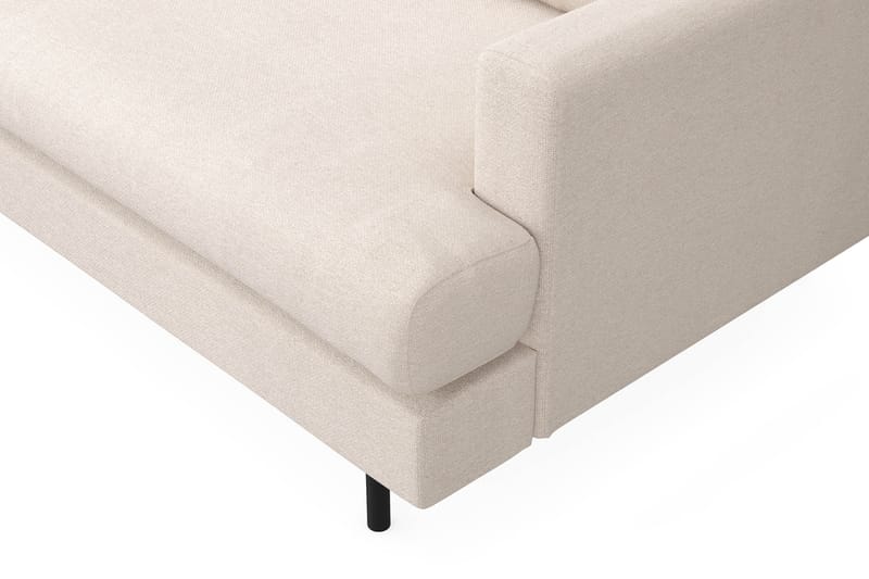Menard Compact 3-sits Vänstervänd L-formad Divansoffa i Tyg - Beige - Möbler - Vardagsrum - Soffor - Divansoffa & schäslong