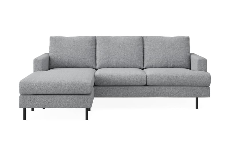 Menard Compact 3-sits Vänstervänd L-formad Divansoffa i Tyg - Grå - Möbler - Vardagsrum - Soffor - Divansoffa & schäslong