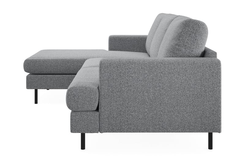 Menard Compact 3-sits Vänstervänd L-formad Divansoffa i Tyg - Grå - Möbler - Vardagsrum - Soffor - Divansoffa & schäslong