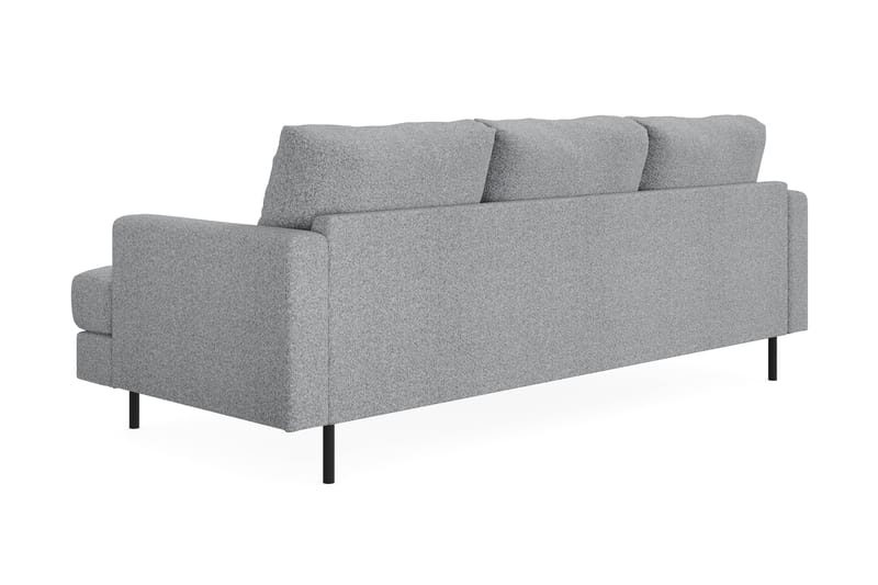 Menard Compact 3-sits Vänstervänd L-formad Divansoffa i Tyg - Grå - Möbler - Vardagsrum - Soffor - Divansoffa & schäslong