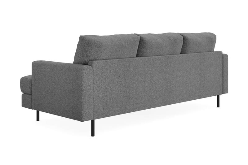 Menard Compact 3-sits Vänstervänd L-formad Divansoffa i Tyg - Mörkgrå - Möbler - Vardagsrum - Soffor - Divansoffa & schäslong