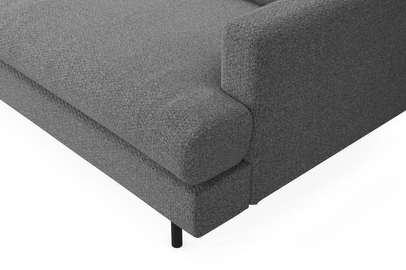 Menard Compact 3-sits Vänstervänd L-formad Divansoffa i Tyg - Mörkgrå - Möbler - Vardagsrum - Soffor - Divansoffa & schäslong