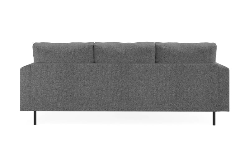 Menard Compact 3-sits Vänstervänd L-formad Divansoffa i Tyg - Mörkgrå - Möbler - Vardagsrum - Soffor - Divansoffa & schäslong
